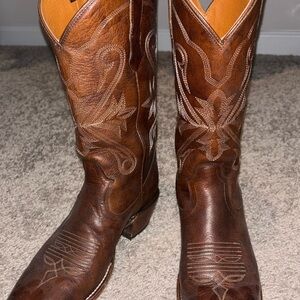 Women's Brown Leather Cowboy Boots